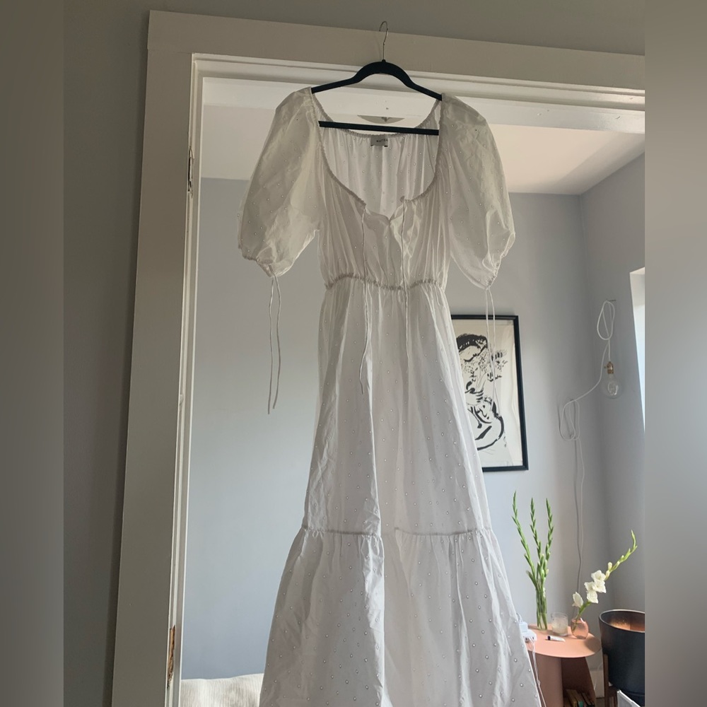 Matteau Broderie White Maxi Dress